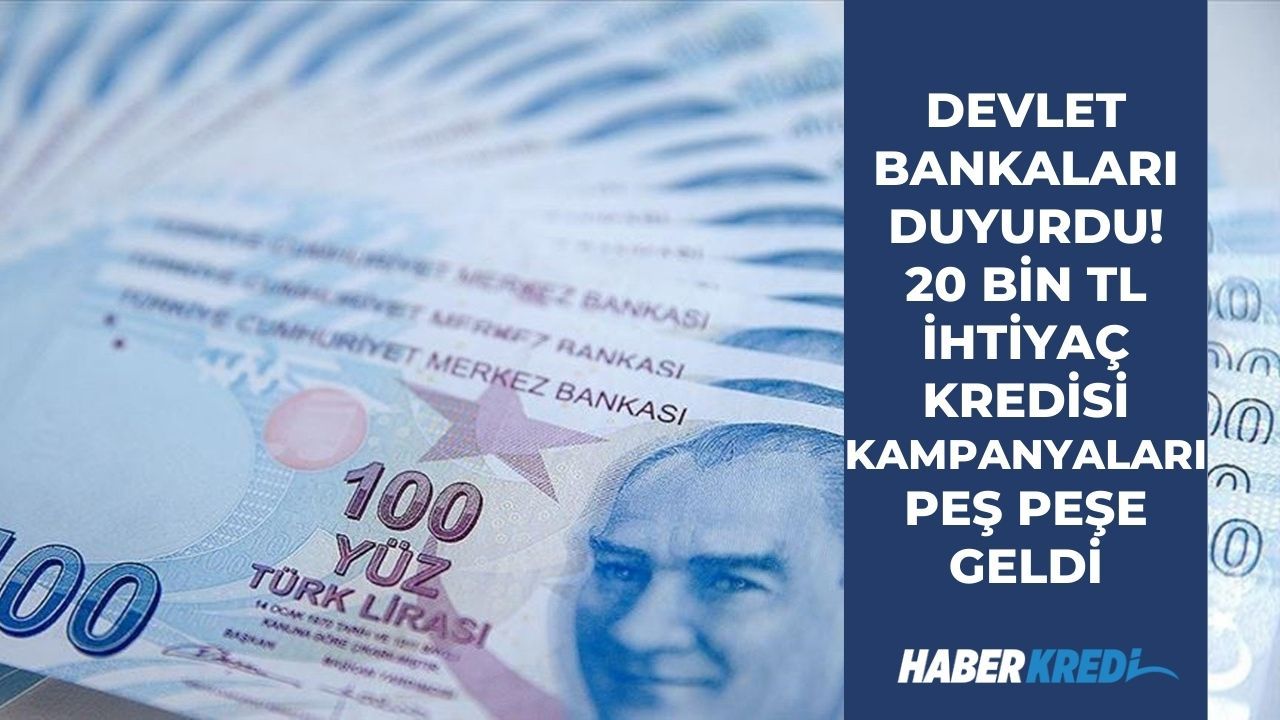 Ekim ayında bankalar para yağdırıyor! Halkbank Ziraat Bankası Vakıfbank 20 bin TL ihtiyaç kredisi veriyor!