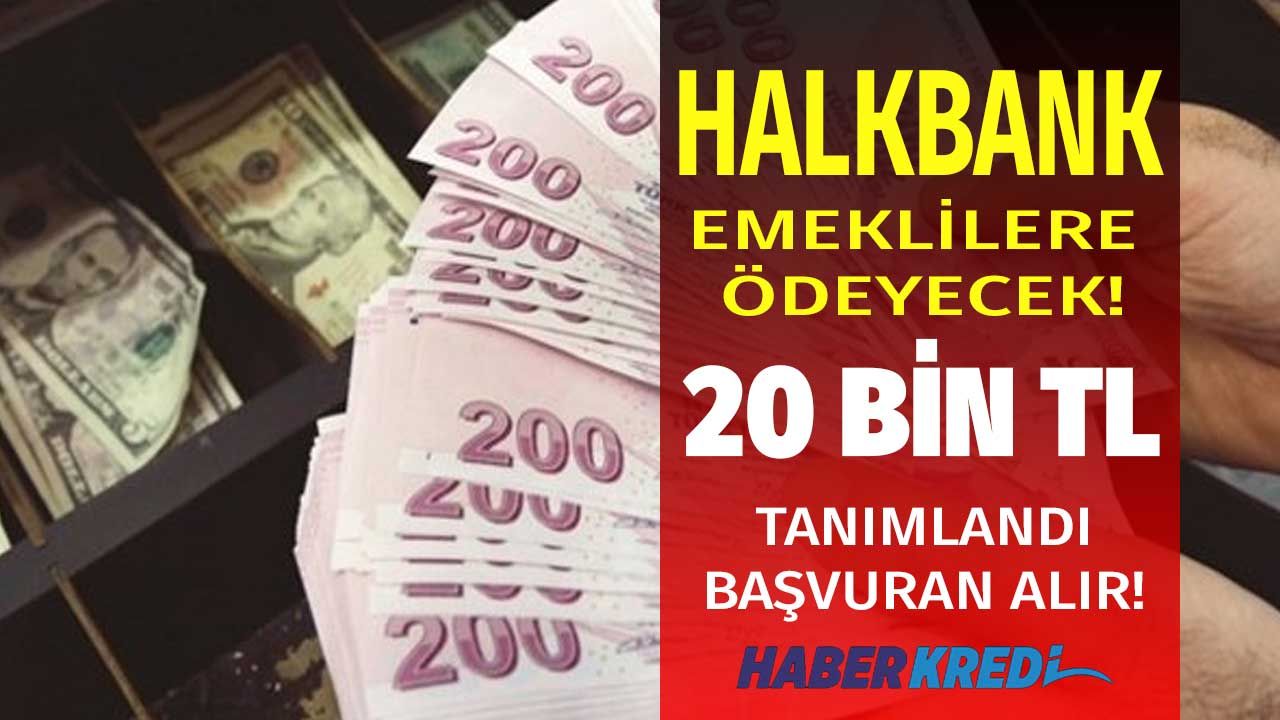 Başvuru yapan alabilir Halkbank emeklilere destek paketi ile 20000 TL limit ayırdı