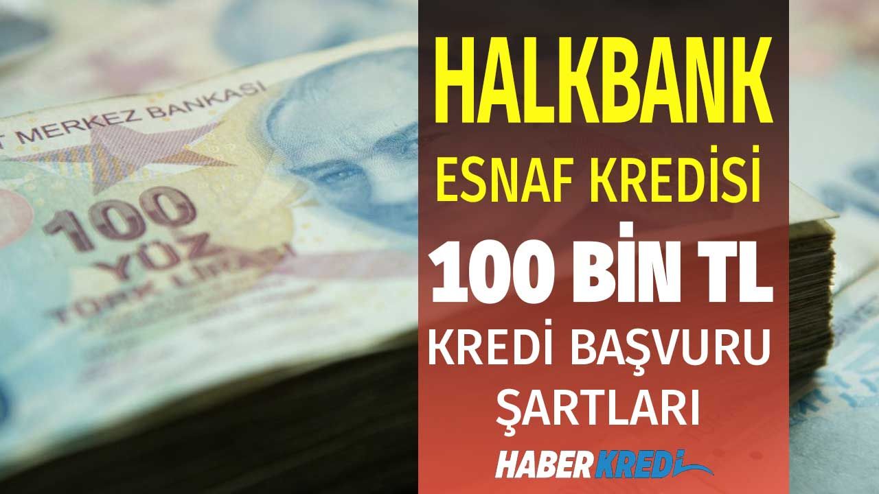 Halkbank esnaf kredisi şartları açıklandı! Halk Bankası 100 bin TL kredi başvurusu nereden nasıl yapılacak?